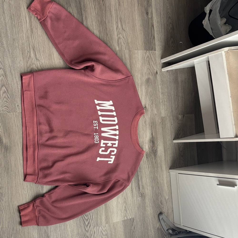 Altar'd State Burgundy Midwest Crewneck